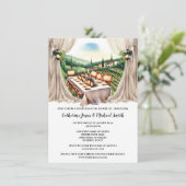 Invitation Vignoble toscan ferme à vin mariage (Debout devant)