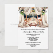 Invitation Vignoble Toscane italien fine cuisine aquarelle (Devant / Derrière)