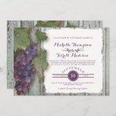 Invitation Vignoble Vignoble Vignoble Mariage de automne à th (Devant / Derrière)