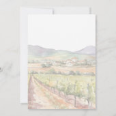 Invitation Vignoble Watercolor moderne Mariage (Dos)