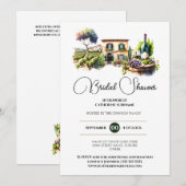 Invitation Vignobles de ferme viticole de l'aquarelle (Devant / Derrière)