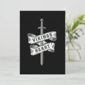 Invitation Viking Heart Ax Sword Norse Mythologie Valhalla Gi (Debout devant)