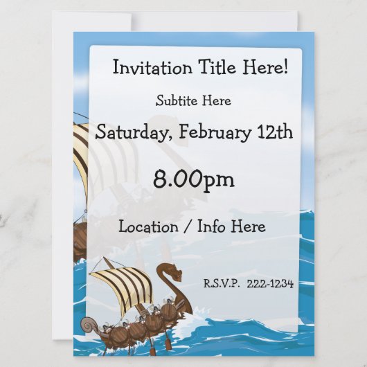 Invitation Viking Ship (Dos)