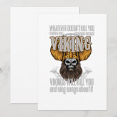 Invitation Viking Warrior Nordic Norse Mythologie Valhalla Gi (Devant / Derrière)