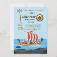 Vikings Anniversaire Bateau Guerrier Ax