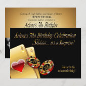 Invitation Vikki Casino Soirée Demander des noms sur les jeto (Devant / Derrière)