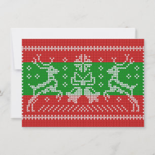 Invitation Vilain chandail cloches Xmas rennes crochet