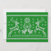 Invitation Vilain chandail sonneries cloches cerfs de Noël ve (Devant)