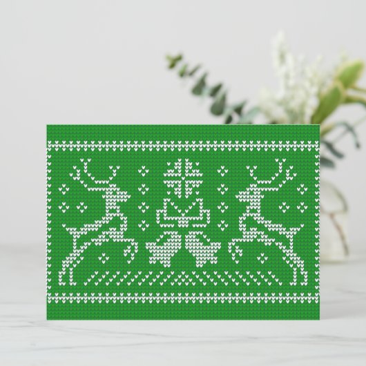 Invitation Vilain chandail sonneries cloches cerfs de Noël ve (Debout devant)