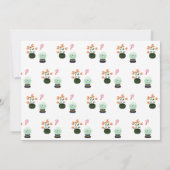 Invitation Vilain Jolie Sorcière Verte Halloween Photo Annive (Dos)