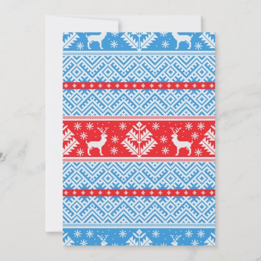 Invitation Vilain pull rennes de Noël sapin de Noël (Dos)