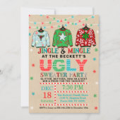 Invitation Vilain Sweat de Noël Kraft Fête (Devant)