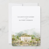 Invitation Villa Balbiano Lac de Côme Italie Mariage (Dos)