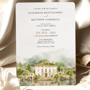 Invitation Villa Balbiano Lac de Côme Italie Mariage