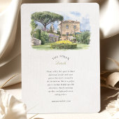Invitation Villa Cimbrone Amalfi Coast Watercolor Wedding