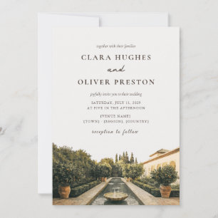 Invitation Villa de jardin de citrus ensoleillé Mariage médit