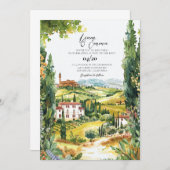 Invitation Villa Toscane Italie Destination Mariage (Devant / Derrière)