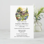 Invitation Villa toscane Vignoble italien aquarelle vignoble (Debout devant)