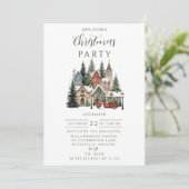 Invitation Village de Noël vintage (Debout devant)