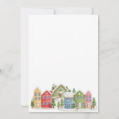 Invitation Village d'hiver Baby shower enneigé (Dos)