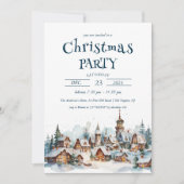 Invitation Village d'hiver Décor fête de Noël (Devant)