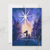 Invitation Village Starry Night Wishes for Baby Activity Card (Devant)