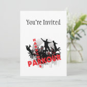 Invitation Ville inconditionnelle de grunge de Parkour (Debout devant)