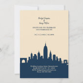 Invitation Ville romantique Skyline Destination Mariage (Devant)