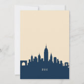 Invitation Ville romantique Skyline Destination Mariage (Dos)