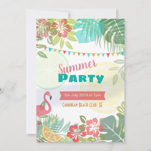 Invitation Villes des Caraïbes (Devant)