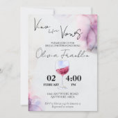 Invitation Vin aquarelle avant voeux douche nuptiale (Devant)