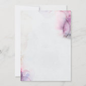 Invitation Vin aquarelle avant voeux douche nuptiale (Dos)