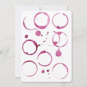 Invitation Vin aquarelle | Raisins | Fête des mariées moderne (Dos)