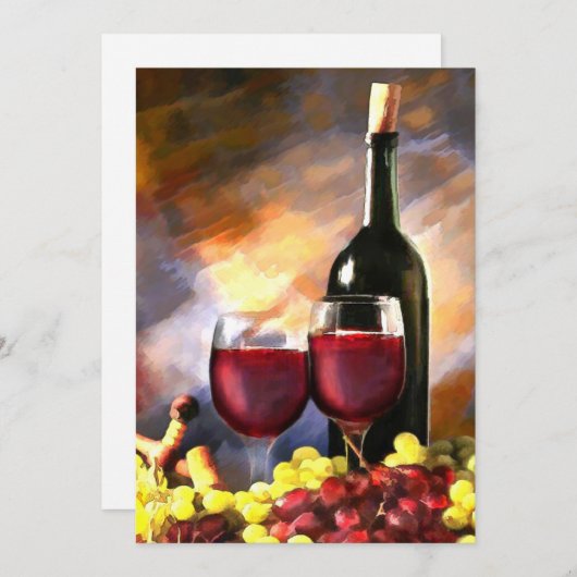 Invitation Vin avant et après (Devant / Derrière)