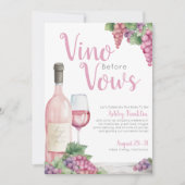 Invitation Vin avant les vœux de mariage enterrement de vie d (Devant)