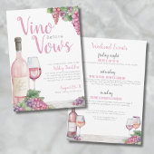 Invitation Vin avant les vœux de mariage enterrement de vie d