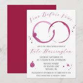 Invitation Vin Avant Vaches, Vin, Tissus De Vin, Fête des mar (Devant / Derrière)