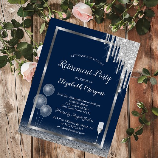 Invitation Vin Ballons de Parties scintillant Lecteurs de ver