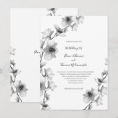 Invitation Vin blanc orchidée (Devant / Derrière)