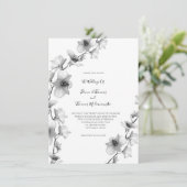 Invitation Vin blanc orchidée (Debout devant)