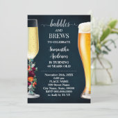 Invitation Vin Blue Bubble & Brew Anniversaire (Debout devant)