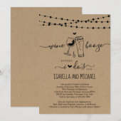 Invitation Vin & Booze Avant De Faire Couple Douche / Répétit (Devant / Derrière)