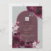 Invitation Vin Bourgogne Rose Gold Mariage (Dos)