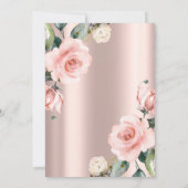 Invitation Vin bouteille Rose Fête des mariées (Dos)