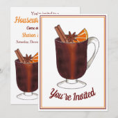 Invitation Vin Chaud Bienvenue à la Maison Ouverte Fête de No (Devant / Derrière)