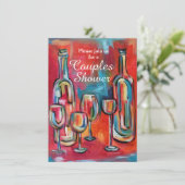 Invitation Vin Couples Wedding shower (Debout devant)