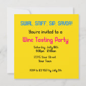 Invitation Vin d'art de bruit (Dos)