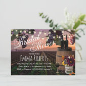 Invitation Vin d'automne Baril Rustique Vignoble Fête des mar (Debout devant)