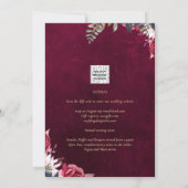 Invitation Vin de baies floral mariage (Dos)