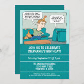 Invitation Vin de boisson amusant à la fête d'anniversaire de (Devant / Derrière)